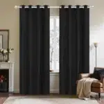1panel 100% Blackout Winter Curtain, Solid Colour Warm Curtains for Living Room, Bedroom, Add Cotton Curtains Grommet Top - Image 10