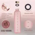 1 Liters Water Bottle Motivational Drinking Bottle Sports Water Bottles With Time Marker Stickers Portable Reusable Plastic Cups - Image 2