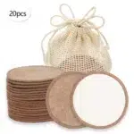 Double Round Makeup Remover Pads 20Pcs + Cleaning Mesh Bag, Machine Washable, Reusable, Suitable for All Skin Types - Image 9