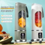 10 Blades Portable Fruit Juicer 450ml Capacity 3 Gears USB Rechargeable Blender Ice Crusher for Shakes and Smoothies Juicer Cup - Image 2