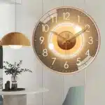 8 Inch Silent Wall Clock | Modern Light Luxury No Ticking Decorative Clock | Stylish Quiet Sweep Movement Wall Clock for Living Room Bedroom Study and Office - Image 4