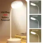 Flexible LED Desk Lamp with 3-Level Dimmer | USB Powered Eye-Care Reading Light | 3 Colour Temperatures Warm White and Cool White | Study Bedroom and Home Office Lamp - Image 9