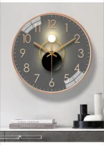 8 Inch Silent Wall Clock | Modern Light Luxury No Ticking Decorative Clock | Stylish Quiet Sweep Movement Wall Clock for Living Room Bedroom Study and Office - Image 5