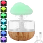 Rain Cloud Humidifier Rain Colorful Mushroom Cloud Raindrop Atmosphere Lamp Night Light Essential Oil Small Aromatherapy Machine - Image 7