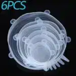 6PCS Silicone Food Cover Lids Set | Reusable Airtight Stretch Bowl Covers | BPA-Free Elastic Kitchen Food Storage Caps | Fridge Oven and Freezer Safe Seal Lids - Image 8