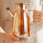 Olive Oil Bottle Dispenser Glass Oil Bottle Pourer No-Drip Spout Vinegar Container Cooking Tools Oil Dispenser Bottle - Image 3