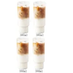 6/4/2/1Pcs American Coffee Mug Heat-Resistant Glass Cups Transparent Tea Mug Water Cup for Drinking Milk Beertea Juice Tumblers - Image 7