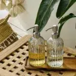 400ml Glass Soap Dispenser Refillable Bathroom Kitchen Lotion Pump UK - Image 4