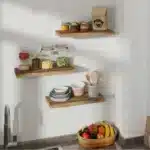 Wooden Floating Wall Shelf Art Storage Rack Rustic Wood Shelves Wall Hanging Shelf Bedroom Home Decorations Wall Mounted Modern - Image 6