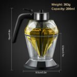 Diamond Glass Honey Dispenser with Stand 200ml Syrup Oil Vinegar Pourer UK - Image 7