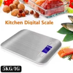 5kg/1g Digital Kitchen Scale LED Stainless Steel High-precision Electronic Scales Home Jewelry Food Weighing Baking Tools