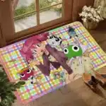 Cartoon Funny Keroro Gunsou Frog Floor Mat Floor Carpet Kids Room Bedroom Decoration Balcony Anti Slip Doormat Hotel Flannel Polyester - Image 12