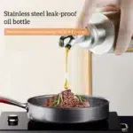 Glass Olive Oil Dispenser Bottle Vinegar Sauce Container Kitchen Pourer UK - Image 4