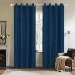 1panel 100% Blackout Winter Curtain, Solid Colour Warm Curtains for Living Room, Bedroom, Add Cotton Curtains Grommet Top - Image 9