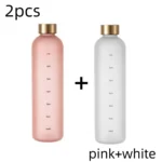 1 Liters Water Bottle Motivational Drinking Bottle Sports Water Bottles With Time Marker Stickers Portable Reusable Plastic Cups - Image 13