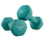 Dumbbells Set of 2 | 2 x 3kg Hexagon Neoprene Coated Dumbbells | Women Strength Training | Comprehensive Fitness Exercise Home Gym - Image 9