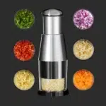 Stainless Steel Manual Hand Chopper Kitchen Tools Garlic Chopper Vegetable Slicer Mini Mincer Crusher for Garlic Ginger Herb Nut - Image 4