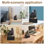 Desktop Waterfall Decoration Creative Flowing Water Ornaments Small Living Room Office Tabletop Fountain Pastoral Style USB Battery - Image 5