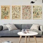 Vintage Adolphe Millot Encyclopedia Poster | Botanical Mushrooms Herbs Flowers Insect Canvas Print | Wall Art Decor Living Room Home - Image 18