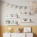 White Wavy Wooden Floating Shelf Bedroom Wall-Mounted Shelf Storage Wall Rack Home Toys Organizer Books Ledge Nursery Wall Decor - Image 3