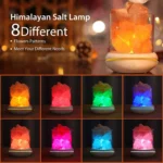 Aroma lamps Natural Himalayan Salt Lamp USB Pink Salt Rocks Lamp Multi-Color Romantic Night Light for Original Birthday Gifts - Image 2