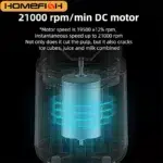 Portable Juicer Blender 400ml Electric Fruit Juicer USB Charging Lemon Orange Fruit Juicing Cup Smoothie Blender Machine 2cups - Image 5