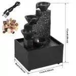 Desktop Waterfall Decoration Creative Flowing Water Ornaments Small Living Room Office Tabletop Fountain Pastoral Style USB Battery - Image 6