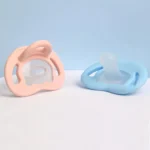 Soft Touch Silicone Baby Pacifier with Thumb Nipple, Newborn Soother, Baby Shower Gift - Image 2