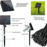 Solar String Lights Outdoor Waterproof Solar Fairy Lights 8 Modes LED String Lights for Garden Patio Wedding Decorations - Image 6