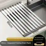 304 Stainless Steel Sink Drain Rack Foldable Telescopic Dish Drainer UK - Image 11