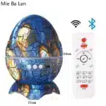 Galaxy Dinosaur Egg Projector Lamp | Bluetooth Starry Sky Night Light with Remote | Kids & Adults Bedroom Star Projector Light - Image 11