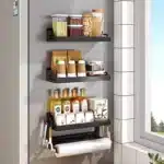 Magnetic Refrigerator Shelves 2 Layers Kitchen Wall mounted Side Refrigerator Storage Rack Bag Seasoning Storage Organizer - Image 2