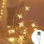 LED Star Fairy Lights Outdoor Chain Lights Garland Bulb String Lights Party Home Wedding Terrace Garden Christmas Decoration 10 80 LEDs - Image 7