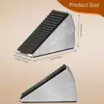 Stainless Steel Heavy Duty Door Stopper Non Slip Rubber Adjustable Spring Door Wedge Bottom of Door Home Improvement Floor Mount - Image 6