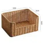 Imitation Rattan Drawer Basket  Study  Office Book and Document Storage Basket  Cabinet Sorting Basket - Image 6