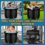 Portable Large Ice Bath Tub with Lid | Foldable Inflatable Cold Water Therapy Recovery Pod | Athletes Home Plunge Tub and Spa Bath for Cold Water Immersion Training - Image 4