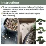 Artificial Bonsai Tree Zen Garden Accent PP Material Black Planter Home Office Party Decoration Desktop Artificial Plant 1 Piece - Image 6