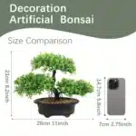 Artificial Bonsai Tree Zen Garden Accent PP Material Black Planter Home Office Party Decoration Desktop Artificial Plant 1 Piece - Image 12