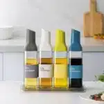 New 500ml Automatic Opening Glass Oil Bottle Four Colors Pouring No Oil Leakage Easy to Clean Oil Dispenser for Kitchen