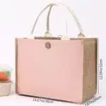 DIY Blank Canvas Tote Bag for Painting and Crafts | Large Plain Burlap-Style Reusable Shopping Bag | Eco-Friendly Handheld Craft Bag for Women - Image 11
