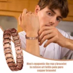 New Magnetic Bracelets For Men Pure Copper Magnetic Bracelet Jewelry Jewelry Accessories Row Magnetic Therapy Bangle Bracelets - Image 2