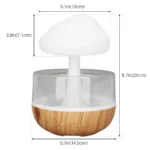Rain Cloud Humidifier Rain Colorful Mushroom Cloud Raindrop Atmosphere Lamp Night Light Essential Oil Small Aromatherapy Machine - Image 2