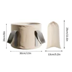 Portable Collapsible Foot Bath Basin With Handles Foldable Soaking Tub Travel Camping Outdoor Foot Spa Bucket Lightweight - Image 5