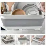 Collapsible Dish Drying Rack with Utensil Holder Portable Folding Drainer UK - Image 5