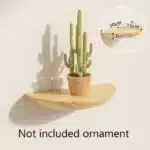 Semicircle Wooden Wall Shelf Solid Wood Partition Wall Rack Wall Hanging Background Floating Projector Display Stand Decor Eco Friendly - Image 14