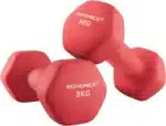 Dumbbells Set of 2 | 2 x 3kg Hexagon Neoprene Coated Dumbbells | Women Strength Training | Comprehensive Fitness Exercise Home Gym - Image 7