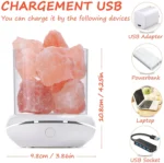 Natural Himalayan Salt Lamp USB | 8 Colour Multicolour Night Light Aroma Diffuser | Romantic Atmosphere Lamp | Birthday Christmas Gift - Image 4