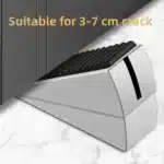 Stainless Steel Heavy Duty Door Stopper Non Slip Rubber Adjustable Spring Door Wedge for Bottom of Door Home Improvement Dodgers