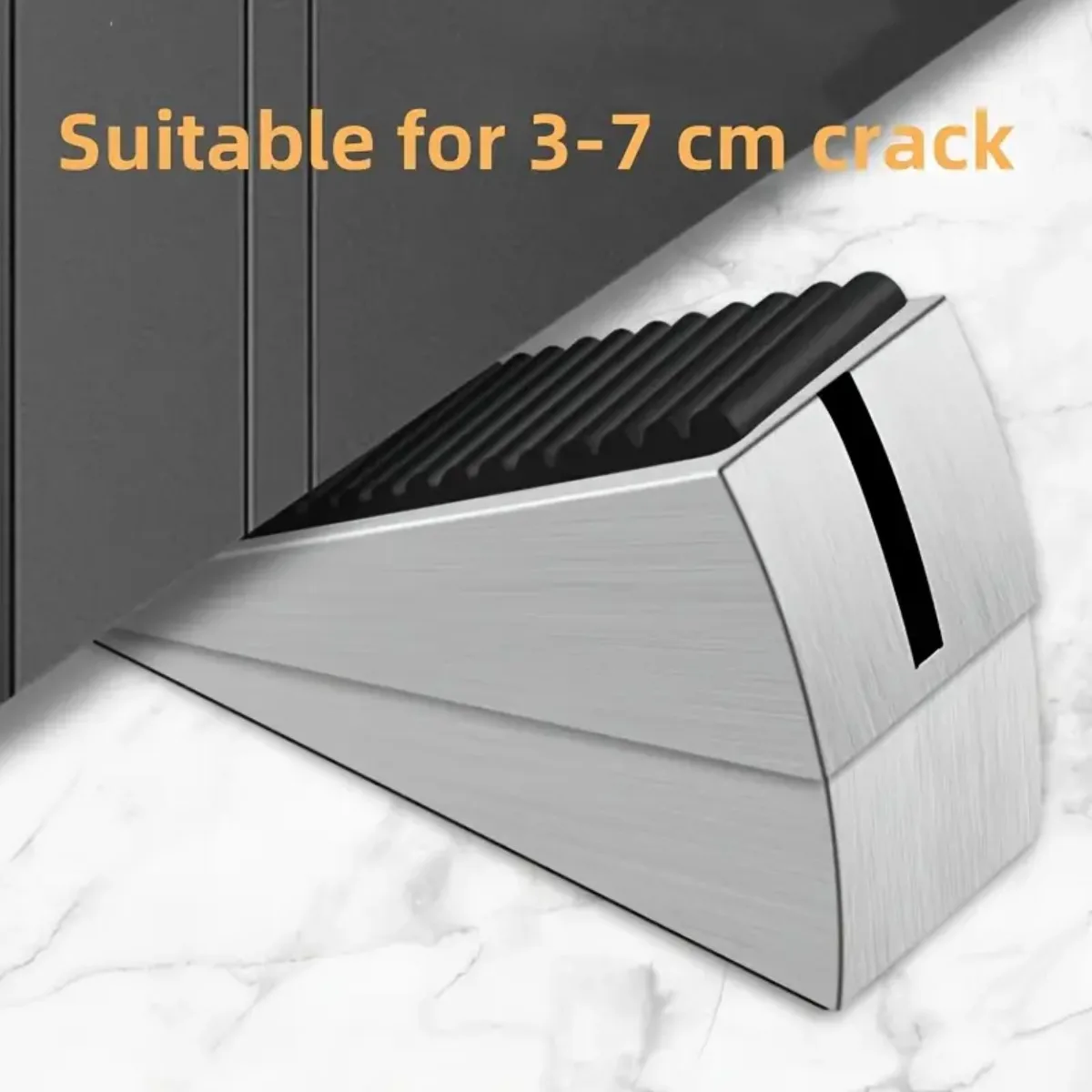 Sf0e7ac963d824b95a1a75d874c34a3cbf.webp Stainless Steel Heavy Duty Door Stopper Non Slip Rubber Adjustable Spring Door Wedge for Bottom of Door Home Improvement Dodgers - Image 1