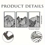 ModernPeak 3-Piece Metal Wall Art Set | Mountain Landscape, Square Hollow Design, Ideal for Living & Bedrooms - Image 2